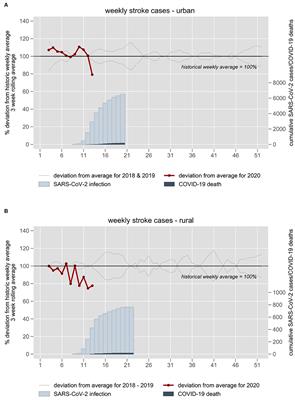 Stroke Admissions, Stroke Severity, and Treatment Rates in Urban and Rural Areas During the COVID-19 Pandemic